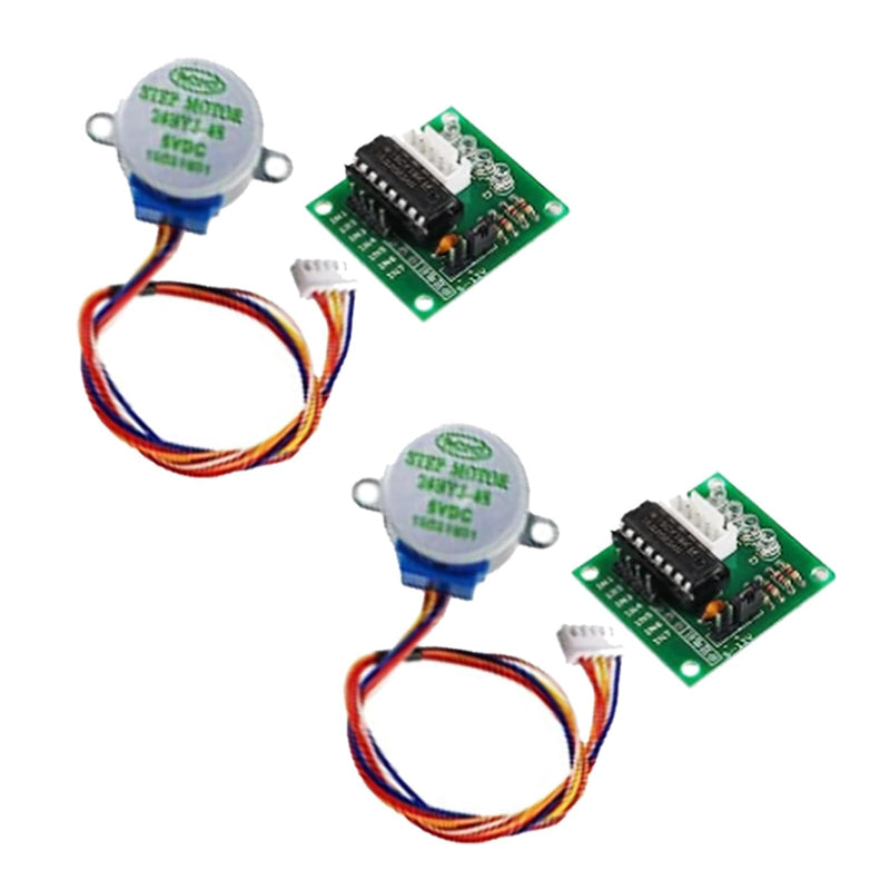 AEDIKO 2 Sets 28BYJ-48 ULN2003 5V Stepper Motor + ULN2003 Driver Board