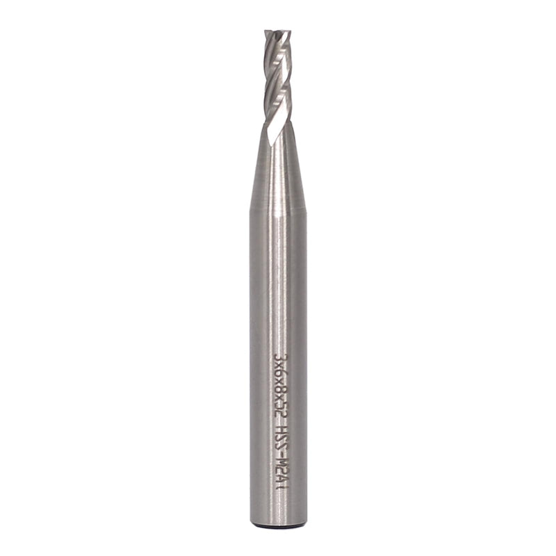 AKYLIN CNC End Mill 6 mm Shank Diameter 3 mm 4 Flutes End Mill Metal HSS Spiral Cutter for Aluminium, Wood, etc. 6x3x8mm