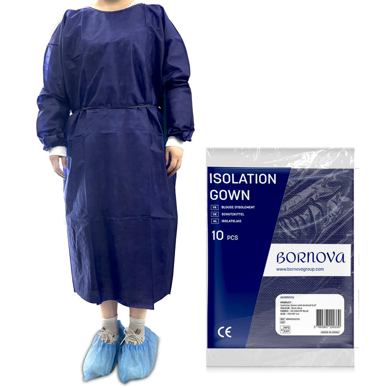 [AUSTRALIA] - BORNOVA - Protective gown, work coat, disposable apron, fleece, sterile (25 GSM, 10) 25 GSM 