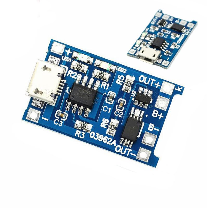zalati Lithium Battery Charging Module 10pcs 1A Power Input Modules Charging Board with Protection - Micro USB