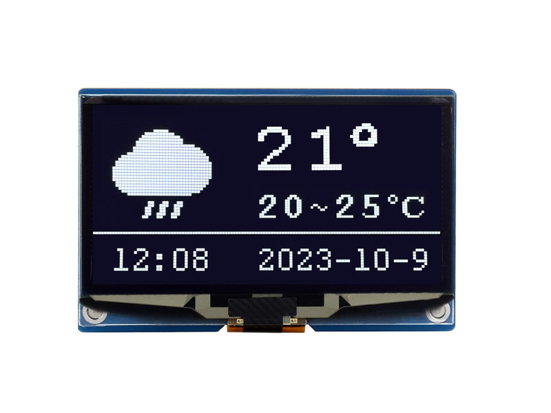 Waveshare 2.42 inch OLED Display Module Panel 128 x 64 Resolution SPI / I2C Communication White Colour Version Compatible with Raspberry Pi Jetson Nano