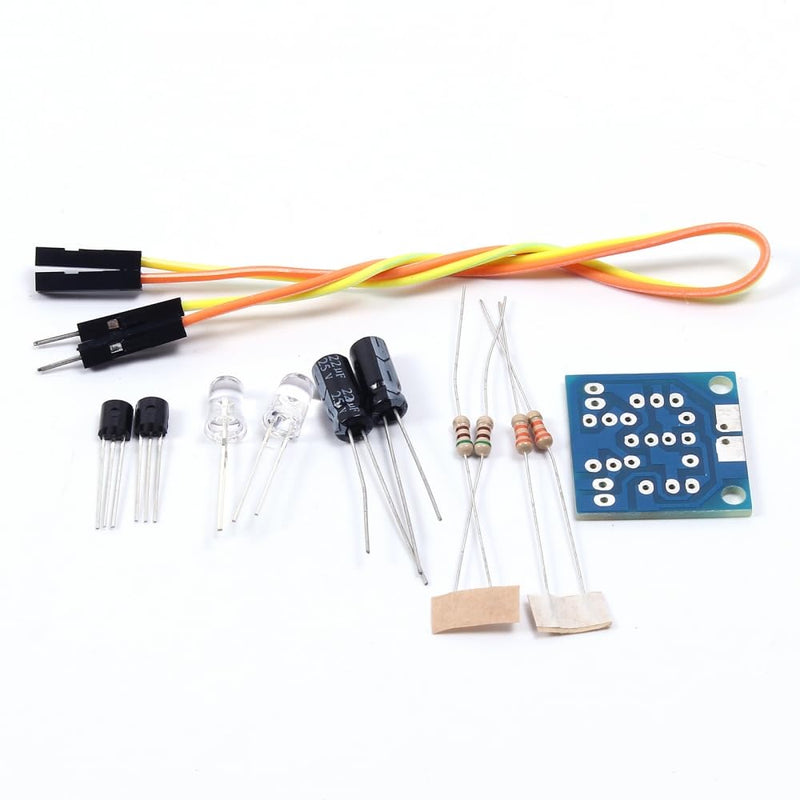 LED Flash Light Kit, DIY Kit DC 3V-14V 5MM LED Simple Flash Light Simple Flash Switch Production Suite
