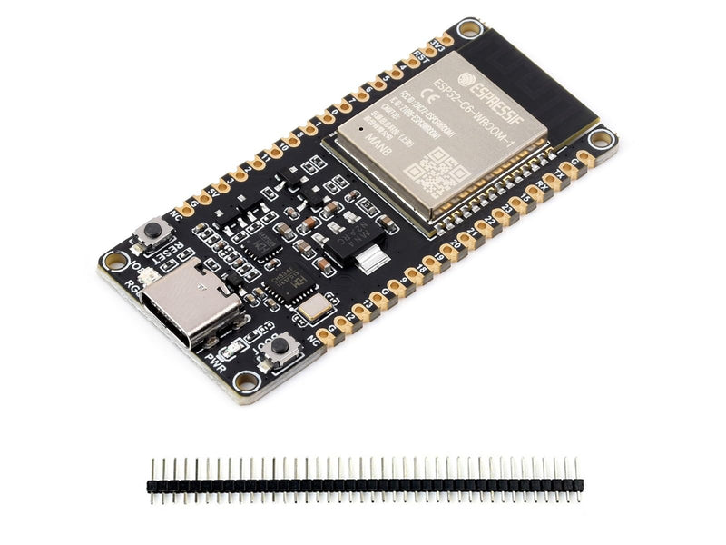 ESP32-C6 Microcontroller WiFi 6 Development Board ESP32-C6-WROOM-1-N8 Module with RISC-V 32-bit Sngle-core Processor, WiFi 6+Bluetooth 5+IEEE 802.15.4 Wireless Communication
