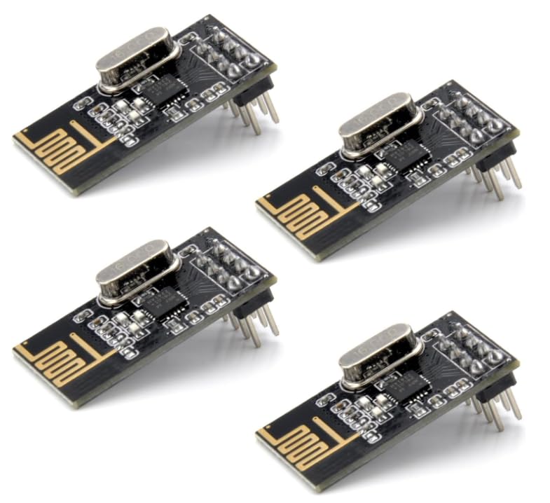 HENGBIRD 4 Pcs nRF24L01 + Wireless Transceiver Module NRF24L01 + 2.4G Wireless Transceiver Radio Transceiver Module RF PI ARM Model Wireless 200M Communication Module Upgrade