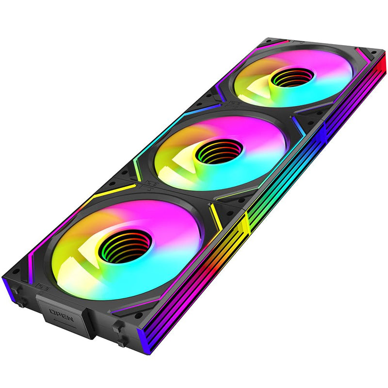 [AUSTRALIA] - TZMRIT Interstellar-V2 Infinity Mirror ARGB PWM Fan 120 mm Black, RGB Fan 120 mm, Triple Pack (Black) Black-V2 