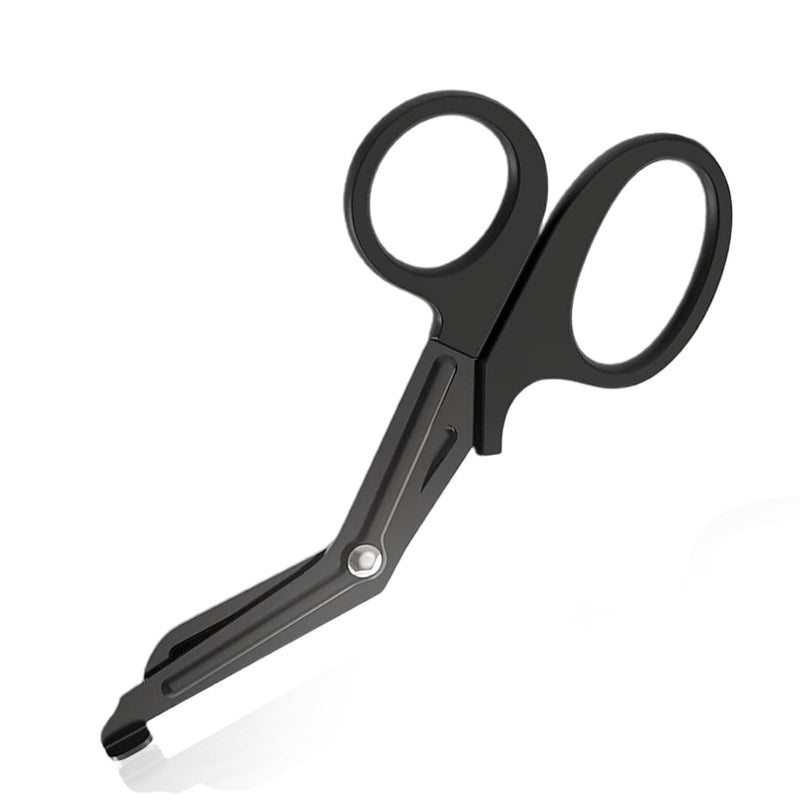 XOUDKE Medical Bandage Scissors, Medical Scissors, EMT and Trauma Scissors, Stainless Steel Bandage Scissors, 15 cm, Bent Stealth Black for Nurses, Medical Students, Emergency Room