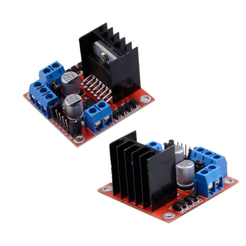zalati Motor Drive Controller Board L298N Dual H Bridge DC Stepper Motor Driver Module Compatible with Arduino