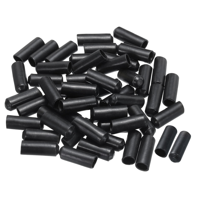 sourcing map Shrinking End Cap 8 mm ID x 25 mm L 2:1 Waterproof Electric Drath Wrap Adhesive Lined Sealed Heat Shrink Tube Caps for Drath Cable Pack of 50