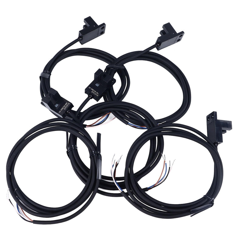 5pcs U Shape Photocell Sensor Switch Slot Type Photoelectric Sensor Switch 5mm Detection Distance DC5-24V