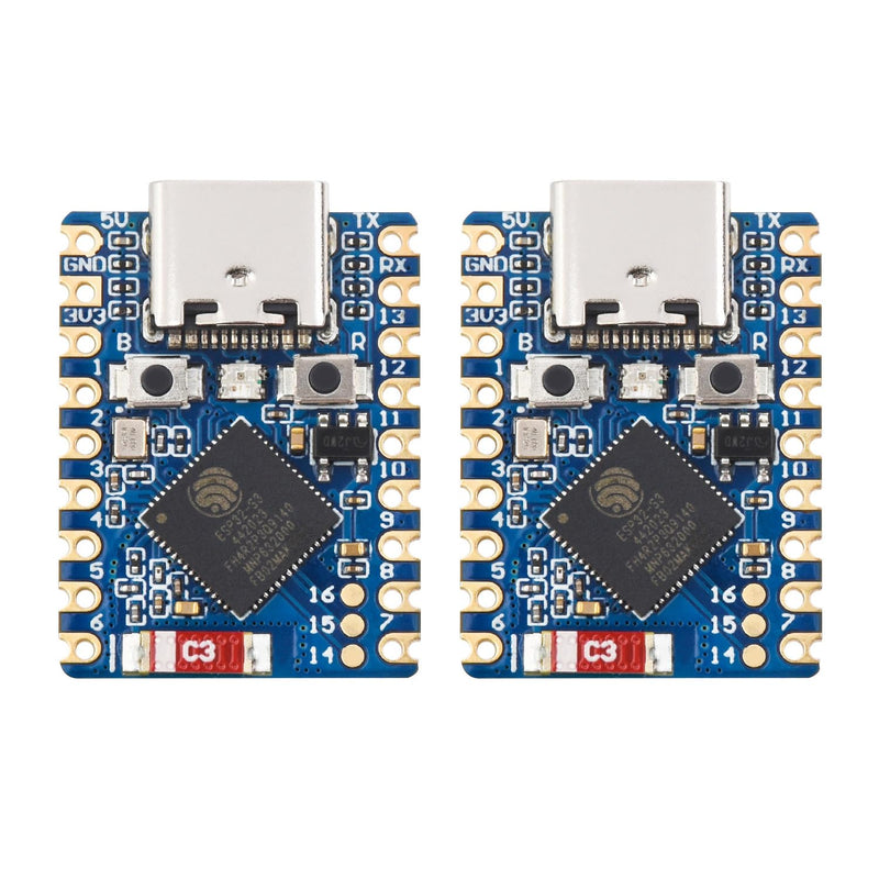 Waveshare ESP32-S3 Mini Development Board (2pcs), Based On ESP32-S3FH4R2 Dual-Core Processor, 240MHz Running Frequency, 2.4GHz Wi-Fi
