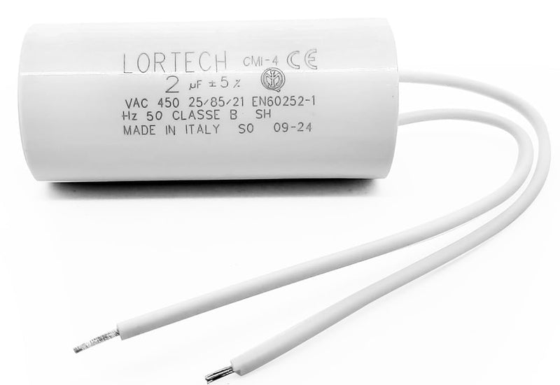 LORTECH Start-up capacitor 2µF 450V cylindrical plastic capacitor electronic component