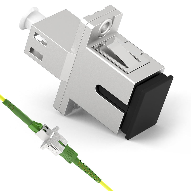[AUSTRALIA] - EMSECKO Fiber Optic Adapter SC/APC to LC/APC Single Mode Simplex Fiber Optic Adapter Fiber Optic Adapter Coupler Flange for Carrier Equipment FTTH 1 Pack SC/A/M-LC/A/M 