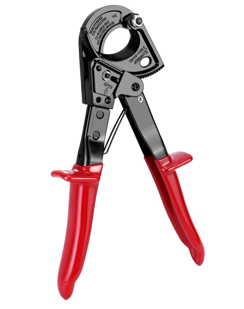 QWORK® Cable Cutter HS325A Heavy Duty Ratchet Cable Cutter for Aluminum Copper Cable up to 240mm²