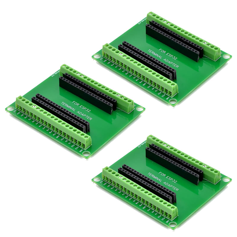 GERUI ESP32 Breakout Board, 38 Pin Development Board with Wireless WiFi Bluetooth Chip ESP-WR0OM-32 Microcontroller Development Board Pack of 3