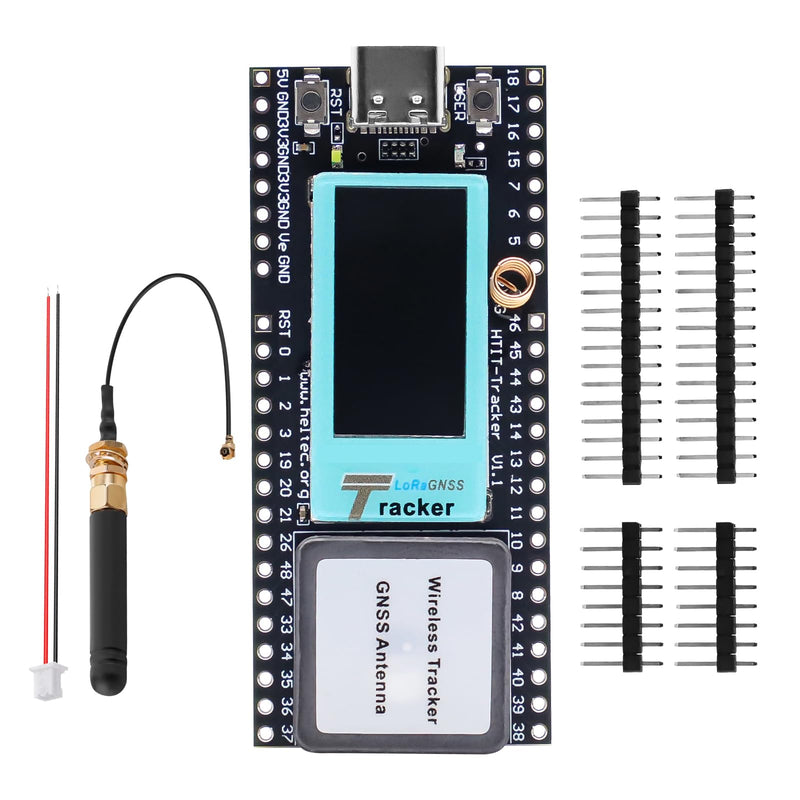[AUSTRALIA] - Wireless Tracker ESP LCD Display Binghe 868 MHz Wireless Tracker Supports WiFi Bluetooth / LoRa / Gnss / Tracking and Positioning GPS Type C Connection with 2.4GHz Metal Spring Antenna 