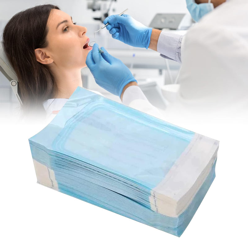 [AUSTRALIA] - Disposable Sterilisation Bags, 100 x Sterilisation Bags 9 x 16.5 cm with Sealing Sterilising Bag, Sterilising Bag for Autoclaves, Self-Adhesive, Sterilising Bags for Autoclaves 