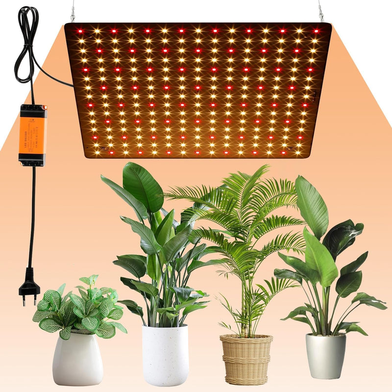 OROMYO Plant Lamp LED Full Spectrum 225 LEDs 1000 W Plant Lamp Cultivation with 4 Hooks Plant Light Hanging LED Grow Light for Greenhouse Plants, Vegetables, Flowers (White + Red) White + Red
