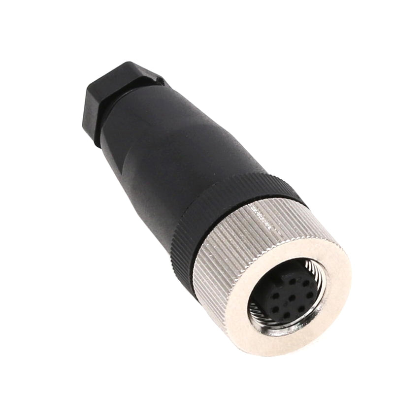 [AUSTRALIA] - Eonvic M12 8 Pin Female A Code Sensor Aviation Plug Industrial Circular Connector Waterproof IP67 12mm Connector Plug Cable Adapter Straight 8Pin 