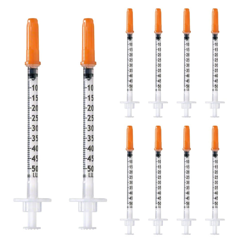 10 x 0.5ml/cc Plastic Tube 29G (0.33 x 12.7mm) Multipurpose Measuring Tools, Lab Accessories, Individually Packed 10 x