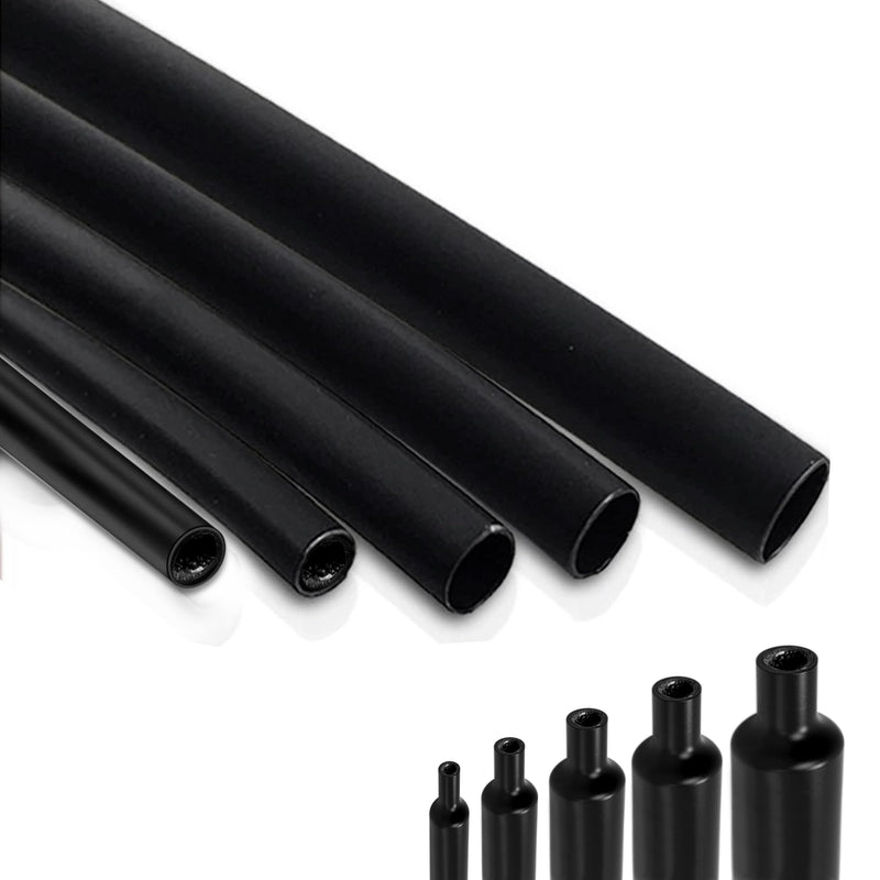 Taiyeestar Heat Shrink Tube with Adhesive (Diameter 19.1 mm x 3 Metres), 3:1 Heat Shrink Tube, Waterproof, Heat Shrink Tubing Black, Heat Shrink Tubes for Cable Insulation, Marking, Cable Bundling, Ø19.1mm x 3m