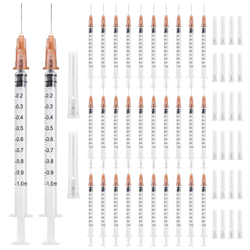 Pack of 30 Syringes 1 ml Syringes Plastic Tube Syringe Disposable Syringes Small Dosing Syringe Liquid Syringe Independent Seal Packaging Syringes