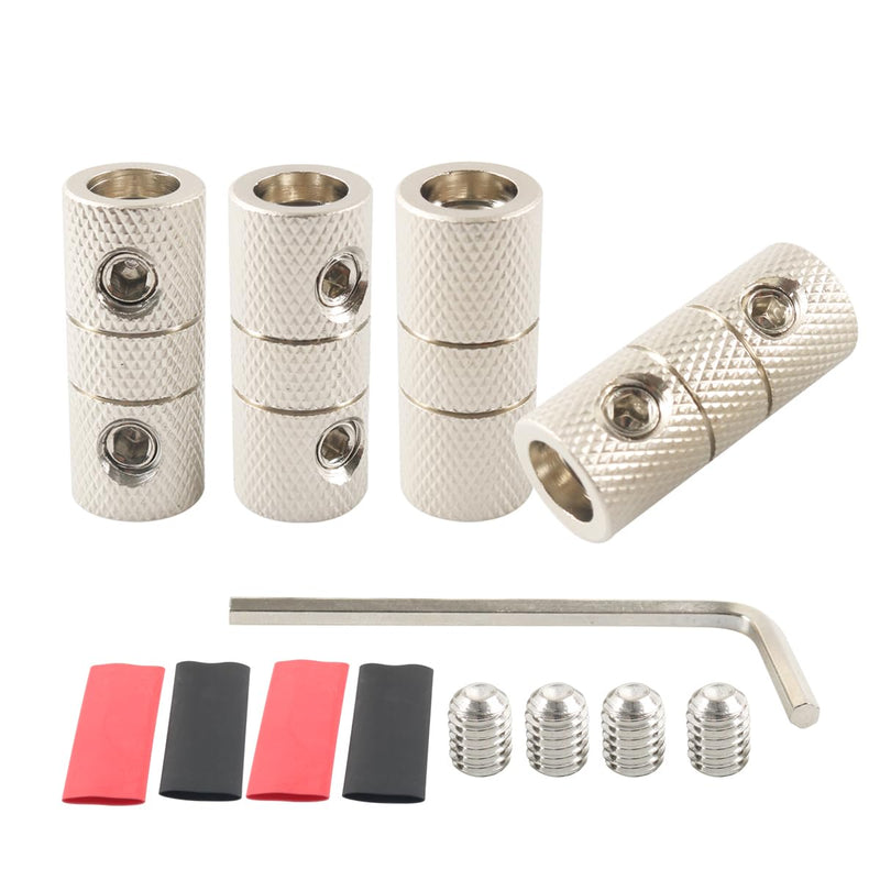 16 mm² Butt Connector Car Audio Amplifier Battery Crimp Connector 6AWG Cable Connection with Hose 4 Pieces 16mm² Stoßverbinder