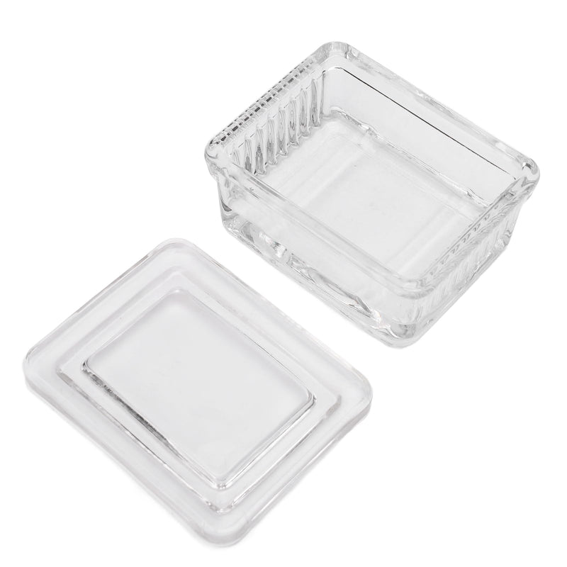 [AUSTRALIA] - Glass Staining Jar with Lid, Transparent Container, Sturdy (Glass with 10 Slides) Glas mit 10 Objektträgern Glass with 10 slides 