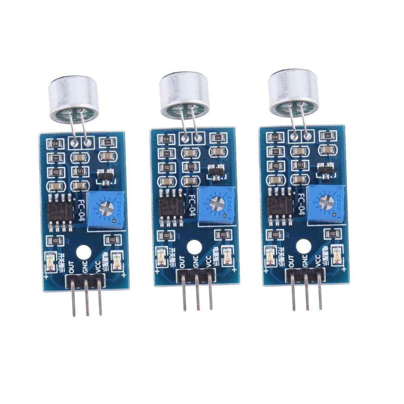 Pack of 3 Microphone Microphone Noise Detection Sound Sensor Module Raspberry Pi AR-duino