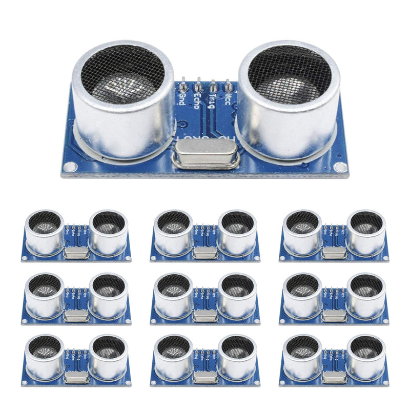 [AUSTRALIA] - Pack of 10 Ultrasonic Module Compatible with HCSR04, Ultrasonic Module Distance Sensor, Supports 3.3-5 V 