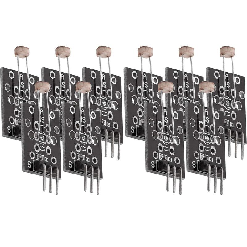 KY-018 LDR Light Sensor Module with Output with Photoresistor Brightness Sensor Photo Wall Level Module Brightness Sensor Pack of 10