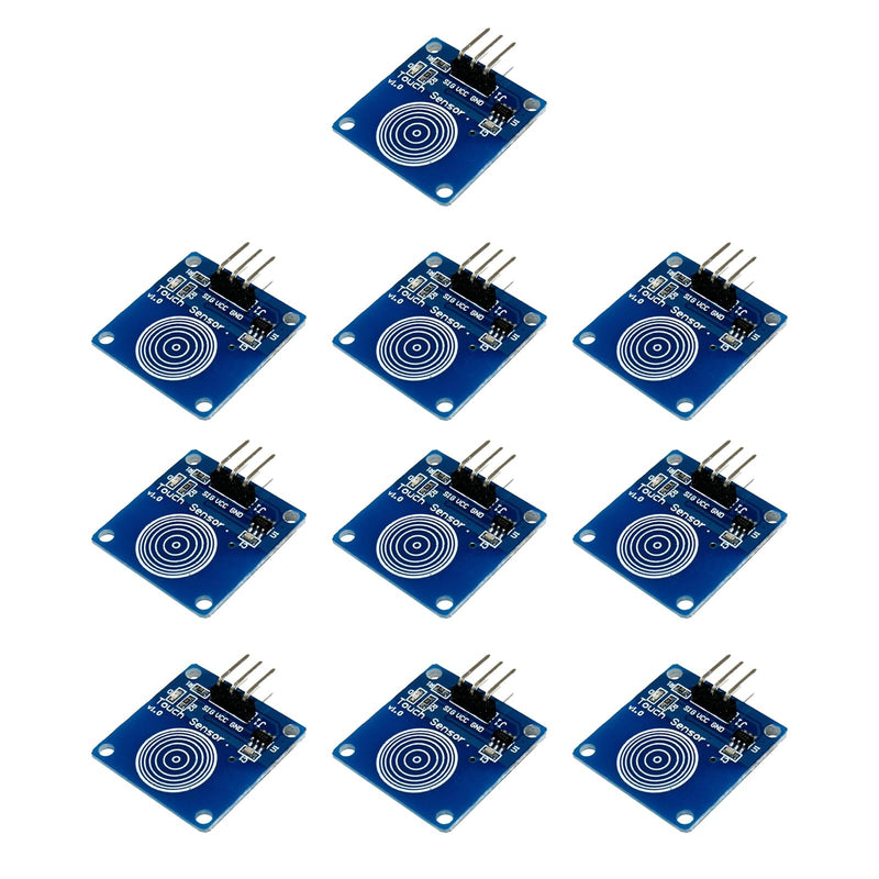 TTP223B Touch Sensor Module Capacitive Touch Switch Module Digital Capacitive Touch Sensor Switch Module Compatible for Arduino Pack of 10