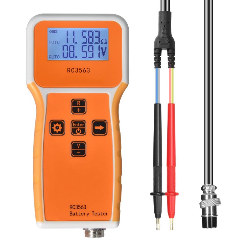 Battery Internal Resistance Meter, Battery Voltage Internal Resistance Meter 1uΩ~200Ω/0~±100VDC, Battery Tester for Lead Acid, Lithium-Ion, Lithium Iron Phosphate, DIY Battery Pack RC3563