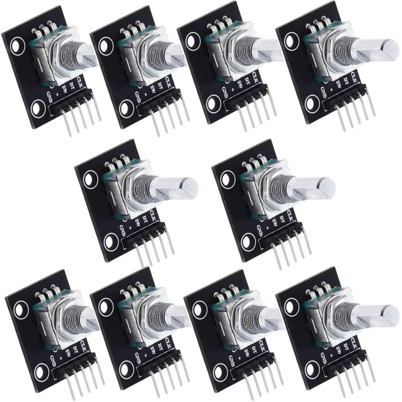 KY-040 Rotary Encoder, Rotary Encoder Module, 360 Degree Encoder, Encoder, Rotary Encoder, Code Switch, Digital Potentiometer, Pack of 10