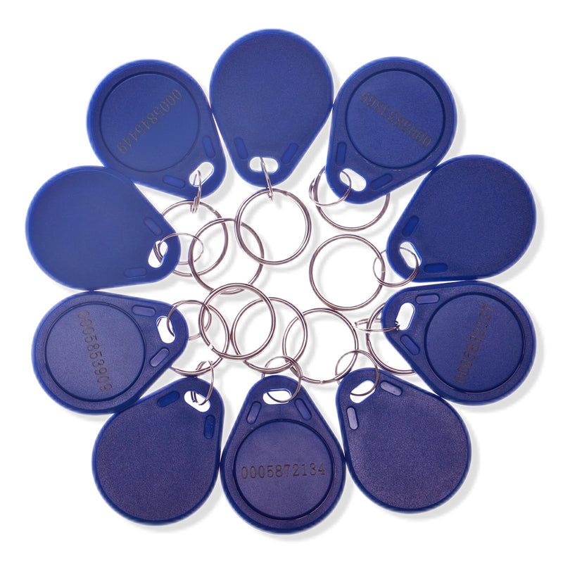20pcs RFID 125KHz Proximity ID Keychain Cards TK4100, Compatible with EM4100 Chips, for Smart Entry Access Control System, Key Card