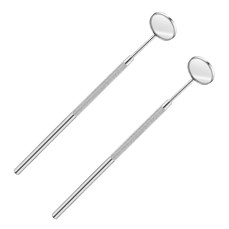 [AUSTRALIA] - ieron 2 Pieces Stainless Steel Dental Mirror, Surgical Professional Dentist Mirror, Mouth Mirror, Oral Care Checking Instrument and Eyelash Extension 