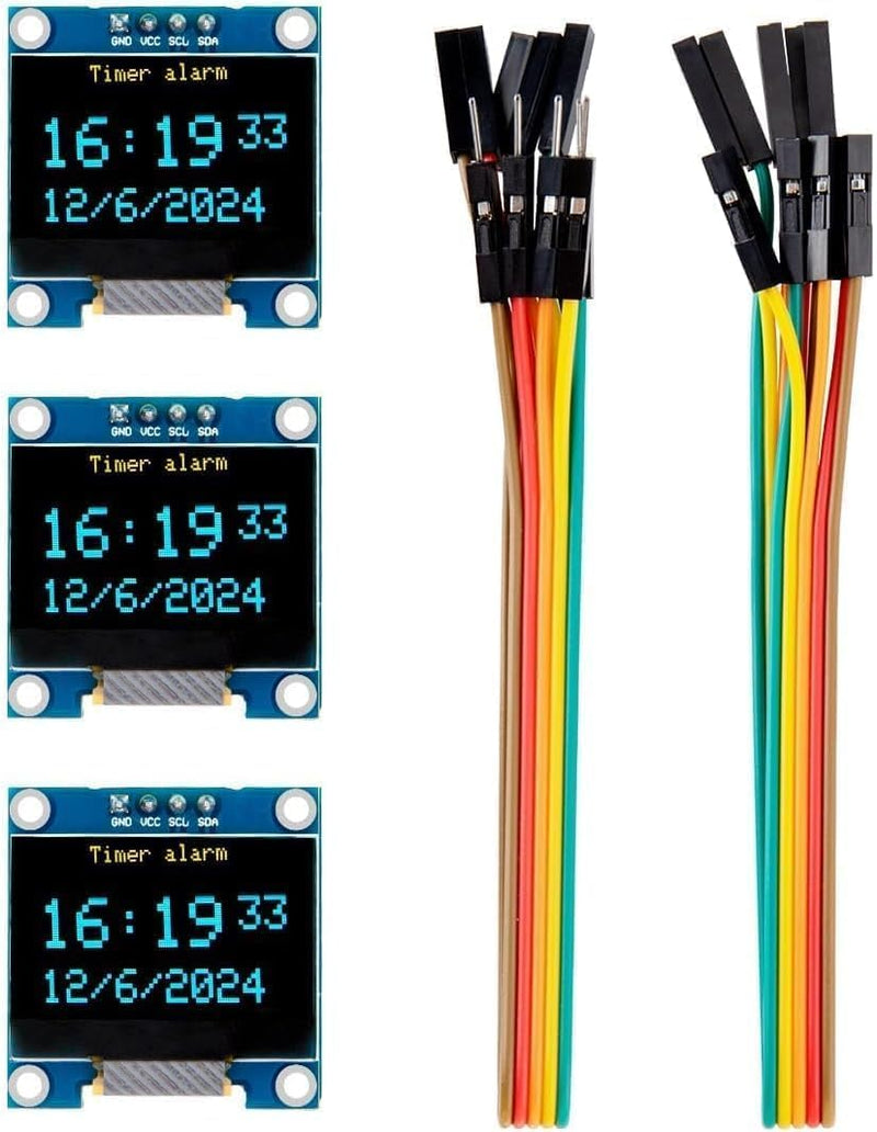 ELEGOO 0.96 Inch OLED Display Module Compact Self Luminous Mini Screens for Arduino Projects, Pack of 3