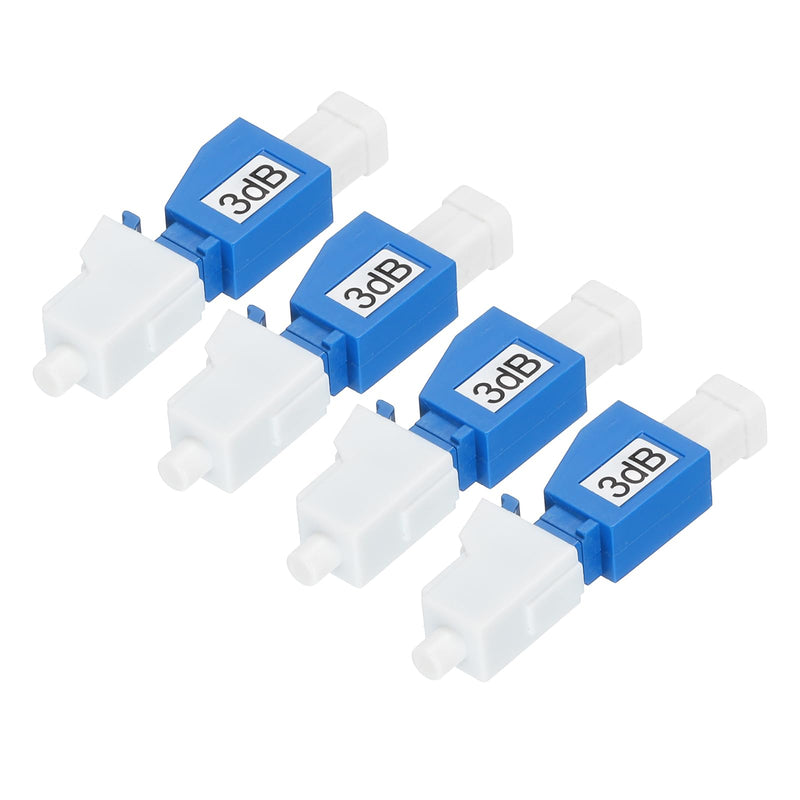 [AUSTRALIA] - QUARKZMAN 3dB LC Fiber Optic Damper, LC/UPC SM Single Mode Solid Glass Fiber Damper Male to Female for Fiber Optic Transfer Pack of 4 3 dB 