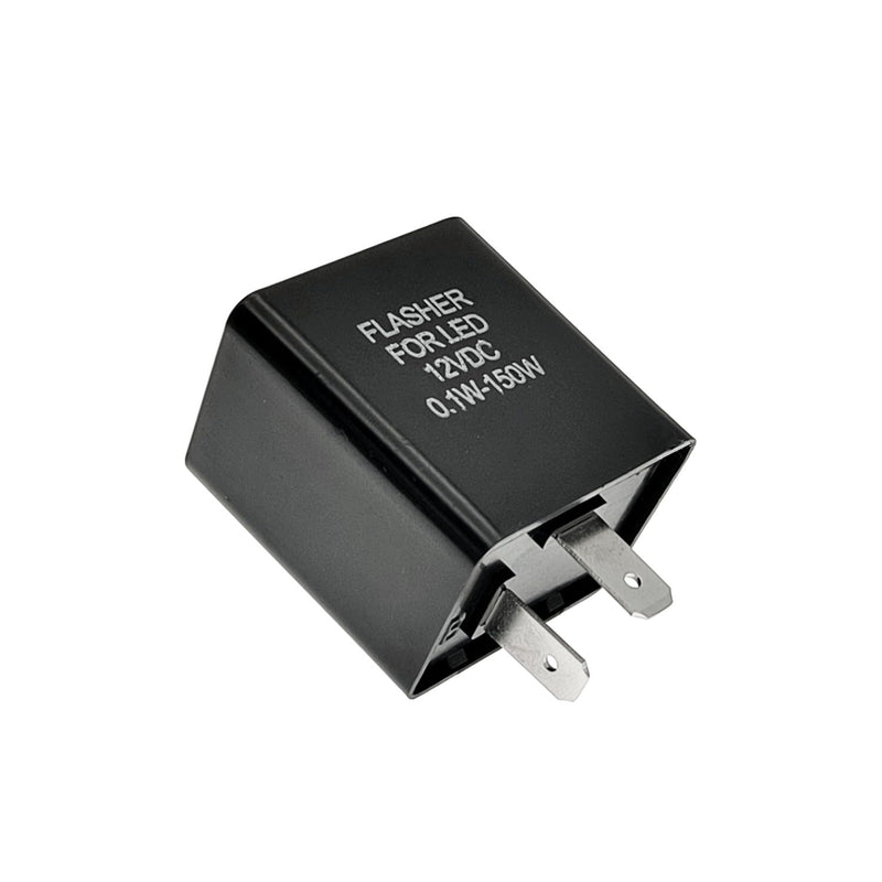 JZK 12V 2 Pin LED Motorcycle Load Indicator - Turn Signal Blinker Relay with Fix Electronic Control