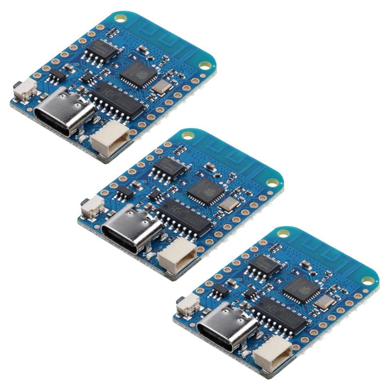 AZDelivery 3 x D1 Mini V4 NodeMCU ESP8266EX WLAN Module with USB-C Connection Compatible with Arduino with E-Book 3X