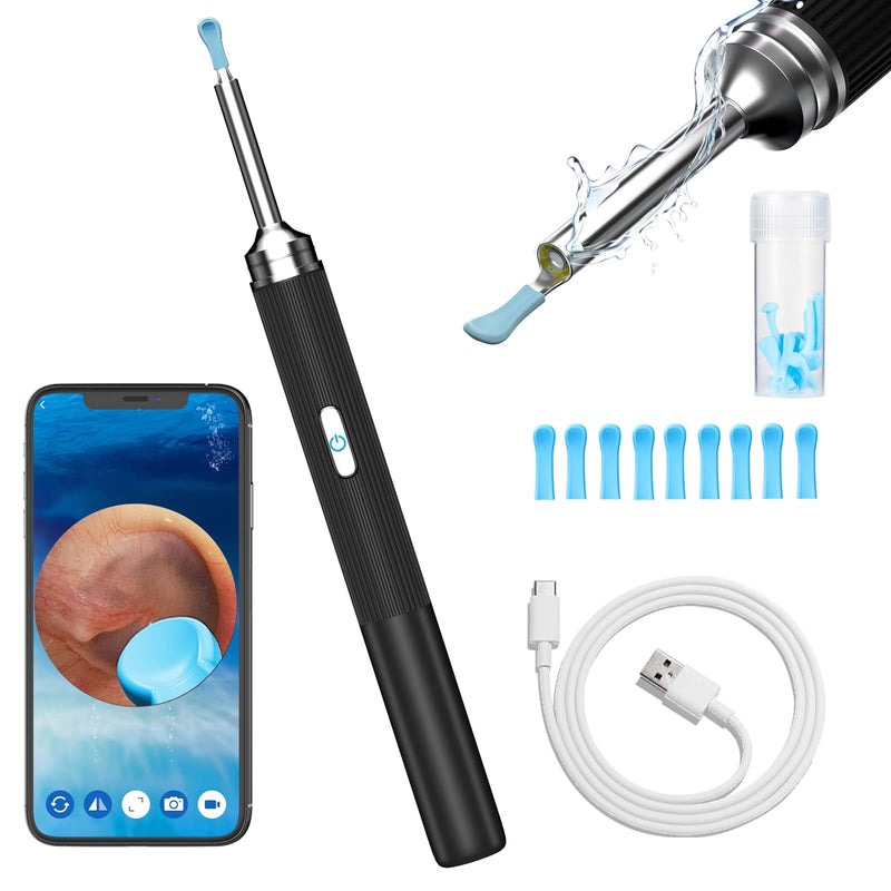 HOFENY Ear Wax Remover Otoscope, 5MP HD Ear Cleaner with 360° Wide Angle Ear Endoscope, WiFi Ear Cleaner Camera with 6 LEDs, Ear Endoscope Ear Cleaning Ear Mirror for Android/iOS/Harmony