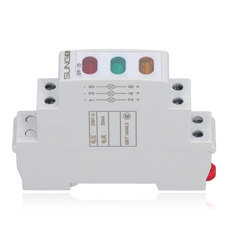 DIN Rail Indicator Light, Red Yellow Green LED Indicator Lamp for AC 50Hz 60Hz Circuits, LED Guide Rail Indicator Lights for Magnetic Starter Contactor