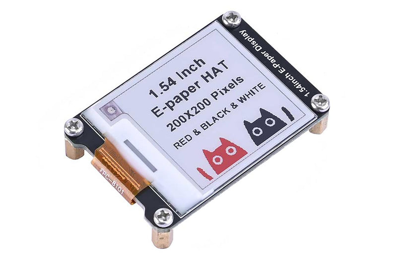 SeenGreat 1.54 Inch E-Ink Display Three Colour E-Paper Screen for Raspberry Pi/Arduino/Jetson Nano/STM32 200 x 200 Pixels Red Black White SPI Interface