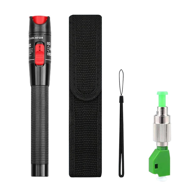 Guakiili 50mW Visual Troubleshooter with FC/APC Male to LC/APC Adapter, VFL Tester Kit 50km Range, Fiber Optic Cable Tester with FC to LC-SM9/125 Adapter