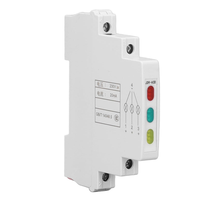Ouitble DIN Rail Indicator Light JD9-H3D Rail Indicator Light AC DC Red/Green/Yellow Lights up PC 20 MA For Displaying Telecommunication Electrical Signals