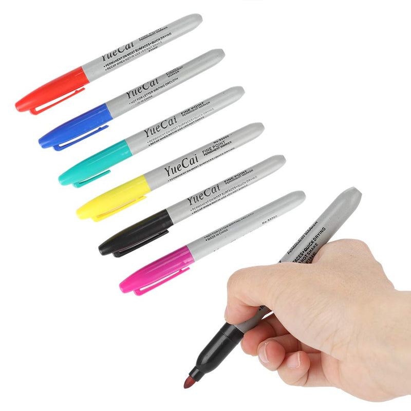 6 Piece Set Piercing Skin Marker Pen Permanent Makeup Body Art Beauty Tool Skin Pens 6 Piece Set Skin Pen Sk The Can Tattoo Ink
