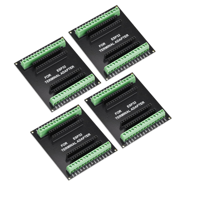 ESP32 Breakout Board for 30 Pin, ESP32 Development Board 2.4 GHz Dual Core WLAN WiFi + Bluetooth 2-in-1 Microcontroller ESP-WROOM-32 Chip for Arduino Pack of 4