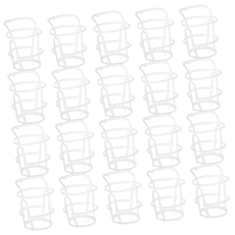SOLUSTRE 1 Set of Infusion Net Bags, Salt Solution Bottle Net, Infusion Stand Accessories, Infusion Accessories for Clinics, Hospital Accessories, Portable Drip Rod Net, Plastic, White, Pack of 20