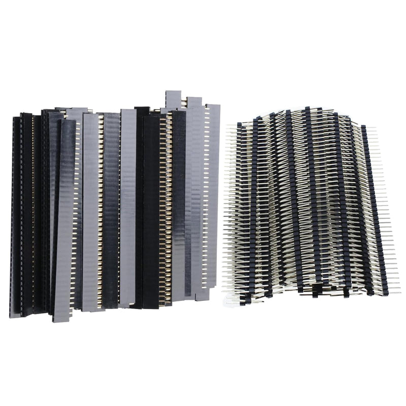 Single Row Female Header, Single Row Header Connector, Female Male Pin Header, Female Pin Header Connector Kit, 40 Pins, 2.54 mm Pitch, Single Row, Straight, 40 Pieces