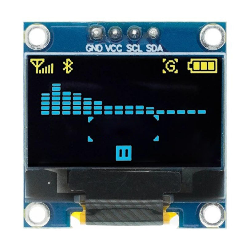 OLED Display, I2C Screen Display Module, Display Module, Self-Luminous Display Board, 0.96 Inch 128 x 64 Pixels, I2C 3.3V-5V, 4 Pins, Clear and Easy to Read Information