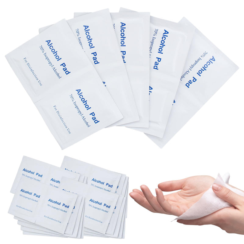 Alcohol Pads 10 x 15 cm, Alcohol Wipes, Screen Cleaning Cloths, Individually Packed, for Cleaning Mobile Phones, Toys, Keyboard, Table and Chairs Pack of 50 10 x 15 cm.